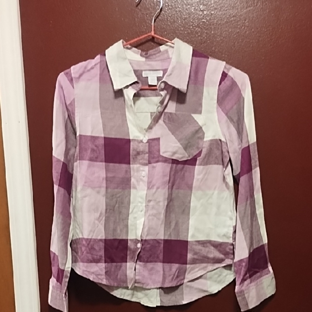 Falls Creek Purple Plaid Shirt
